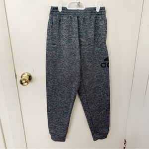 adidas marled Gray Sweatpants with Elastic Cuffs and Tapered Legs large 14/16